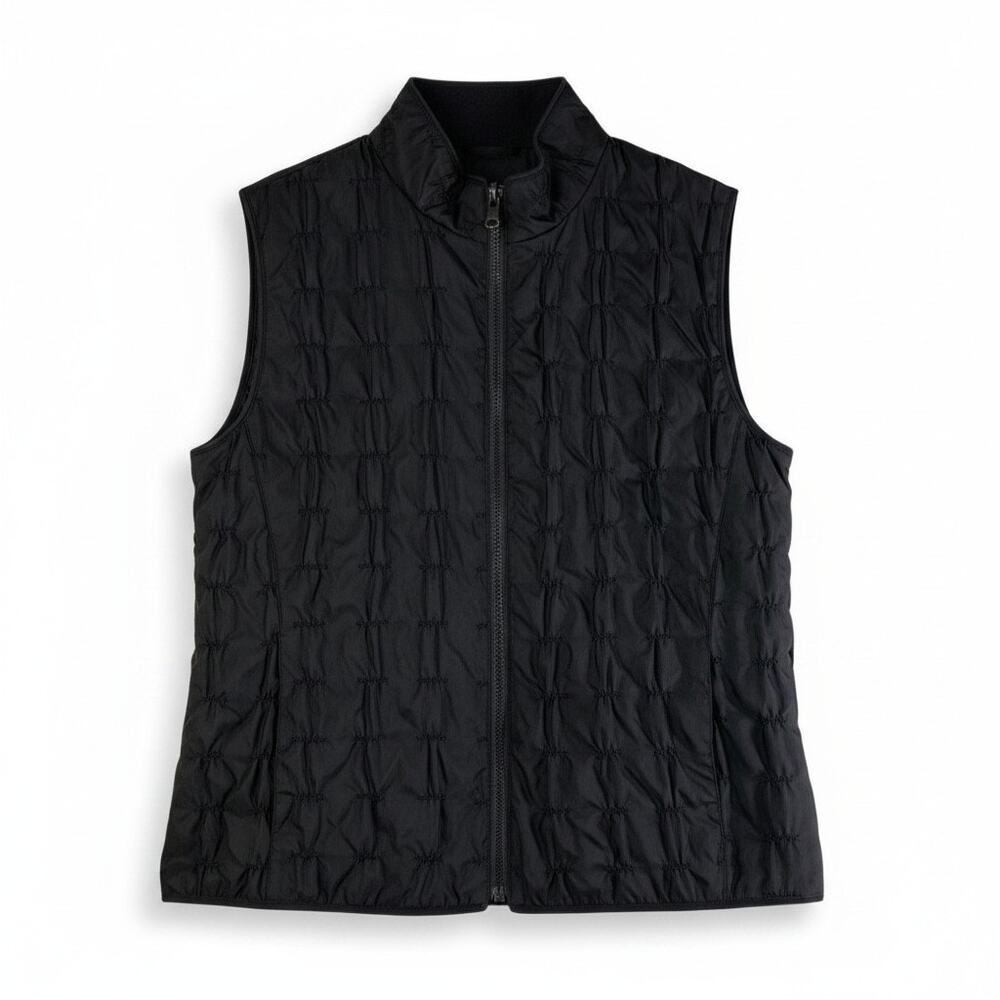 Mycra Pac One Women Reversible Full Zip Vest Pockets Black 0 Puffer USA Gorpcore